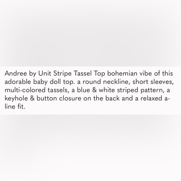 Andree by Unit Stripe Tassel Top - Picture 9 of 9